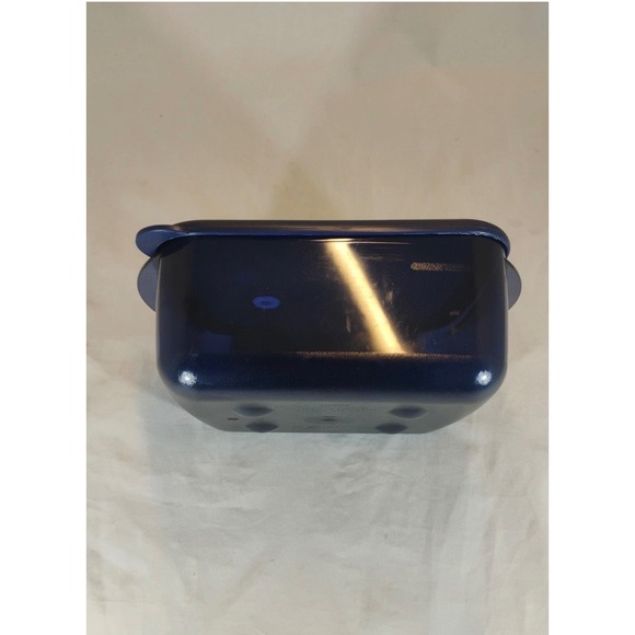Tupperware CrystalWave Navy Blue Square Microwave Vented Food Storage Container - Picture 6 of 6